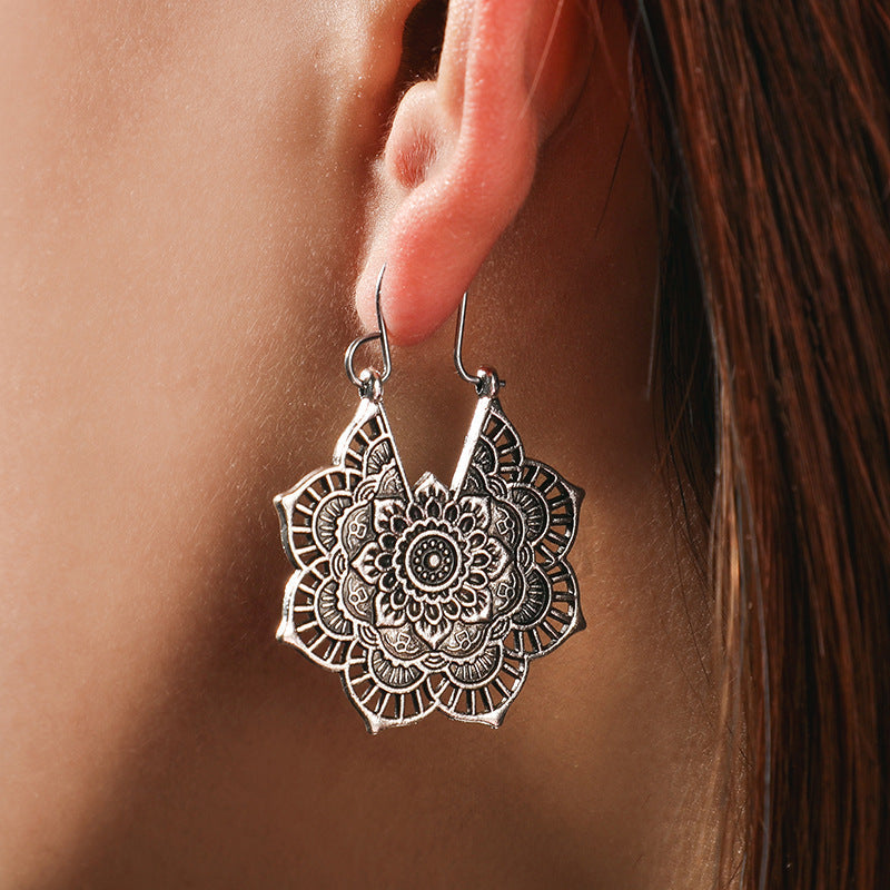 Mandala Lotus Earrings