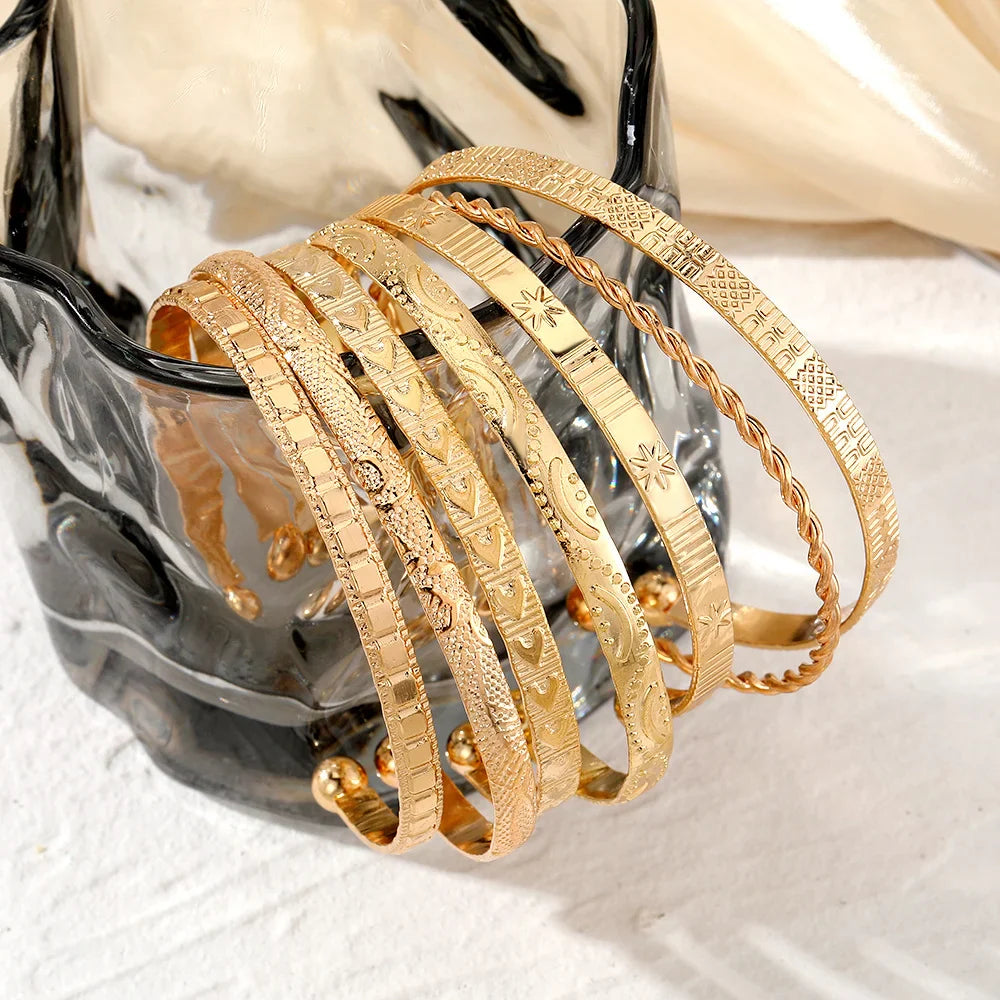 Gold Bracelets Set Maya