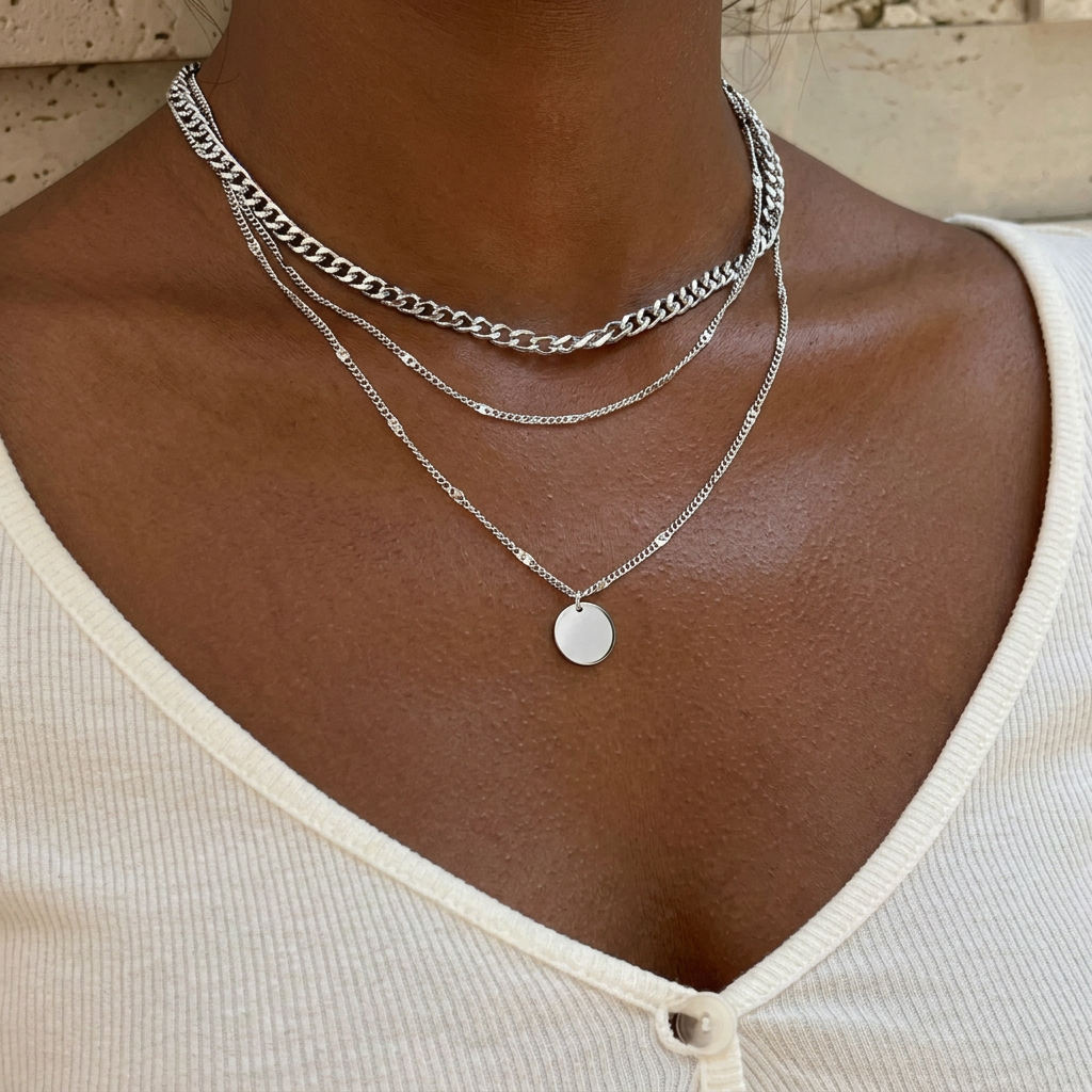 Gold and Silver Plated Necklace