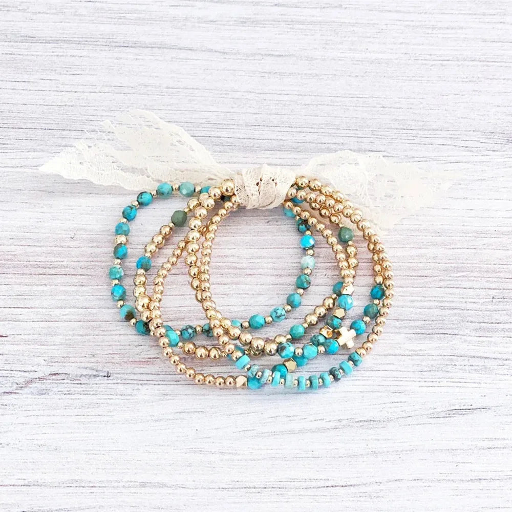 Vintage Turquoise Bead Bracelet