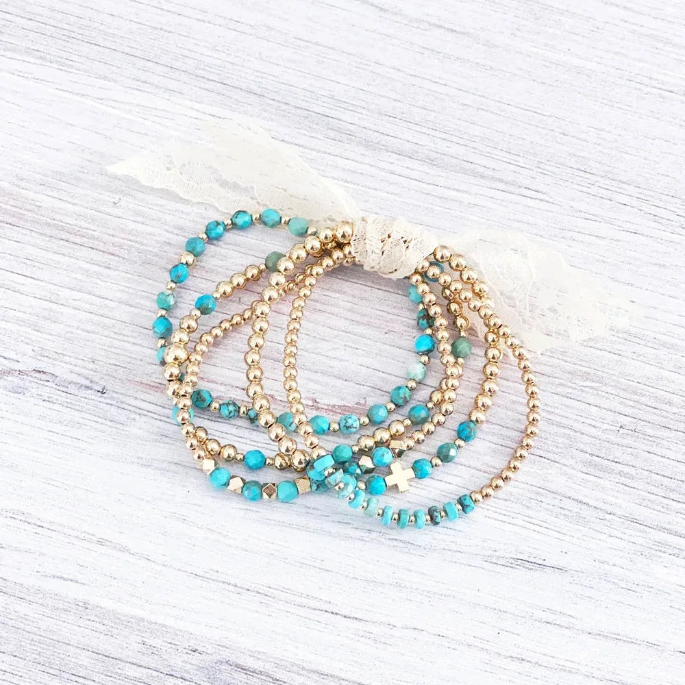 Vintage Turquoise Bead Bracelet