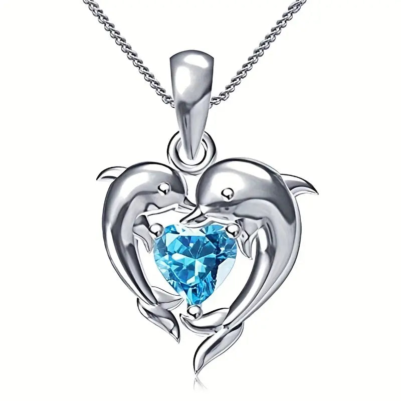 Oceansheart Twins Necklace | White Gold