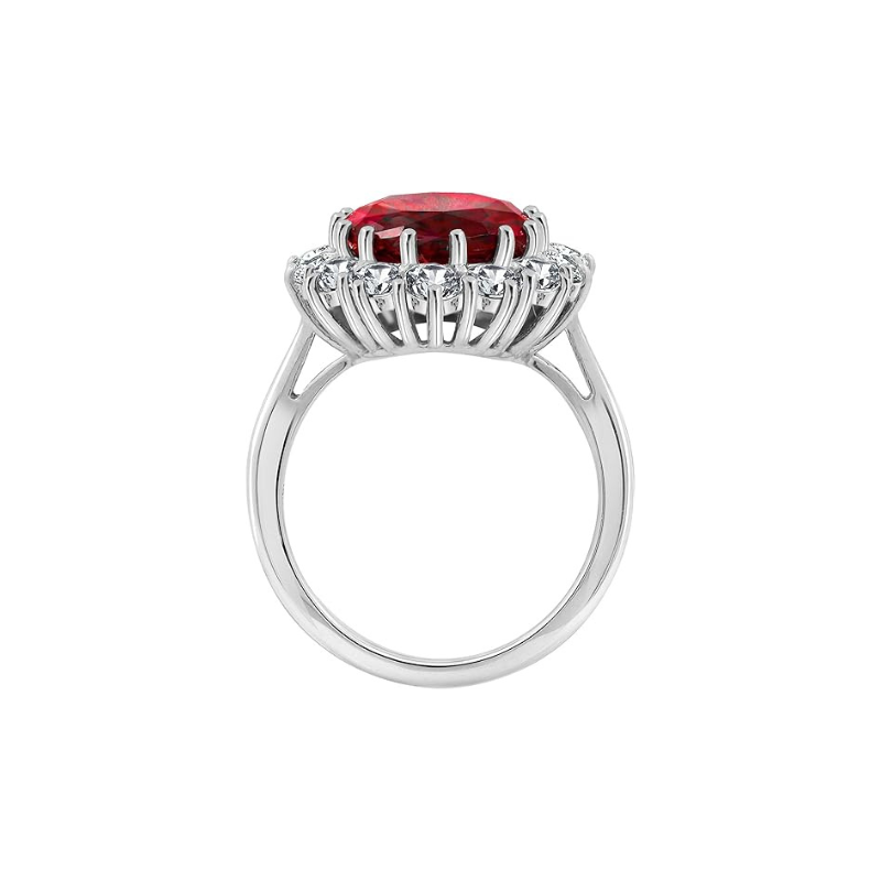 Scarlot Crown Ruby Ring | White Gold