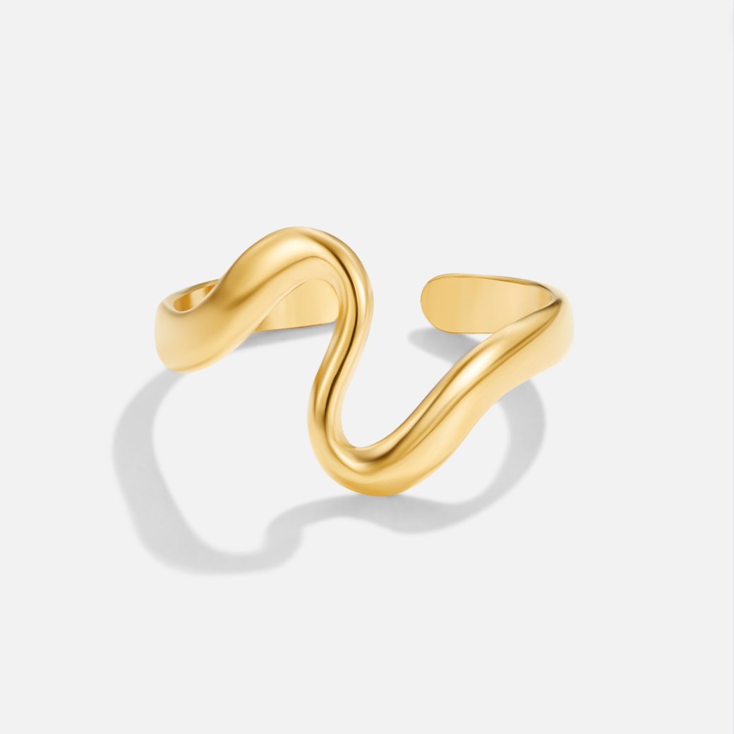 Golen Wave Ring