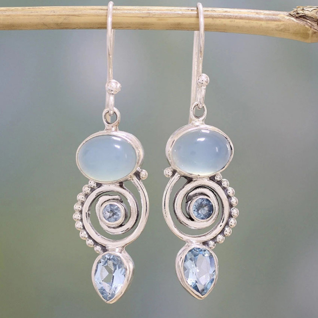 Moonstone Vintage Earrings