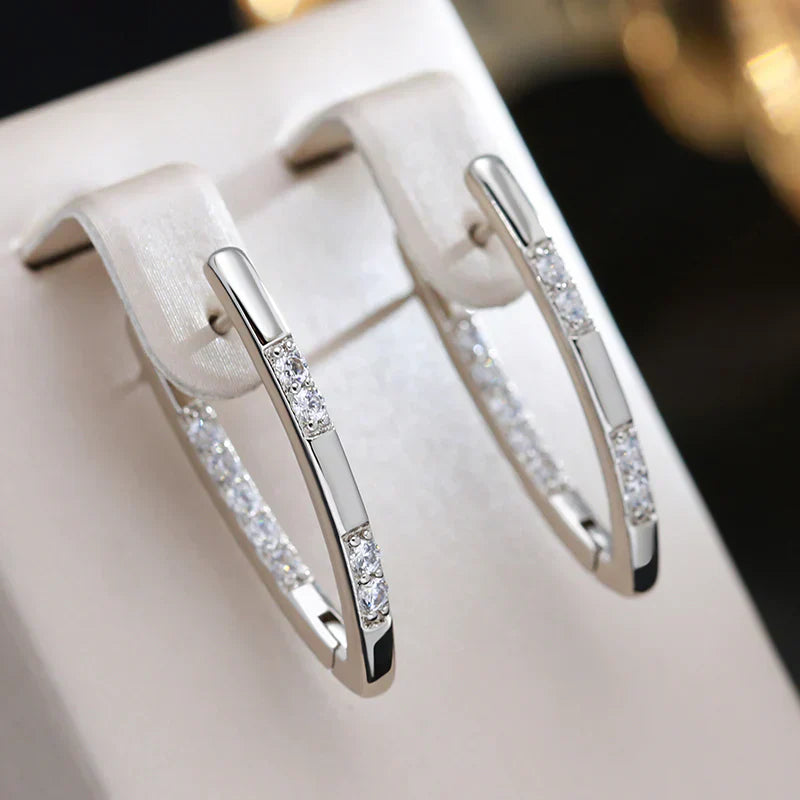 Elegent Zirconia Earrings in Gold