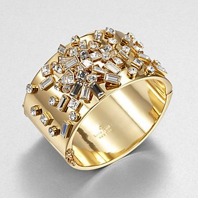 Vintaje Golden Inlaid Zirconia Ring
