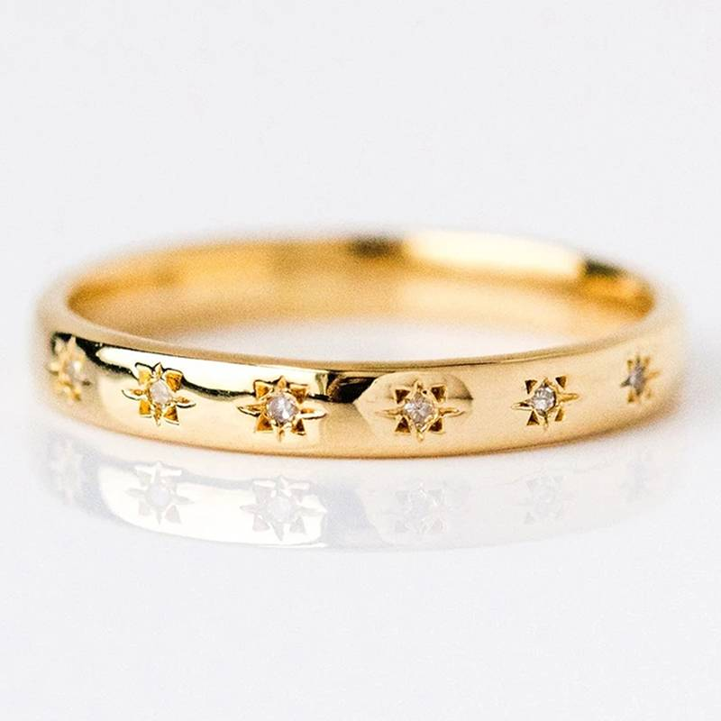 Vintaje Gold & Zirconia Ring