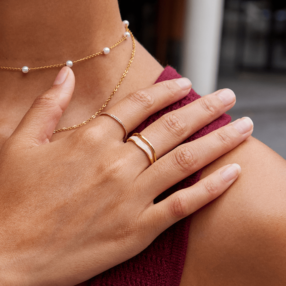 Golden Sahar Ring with Layers
