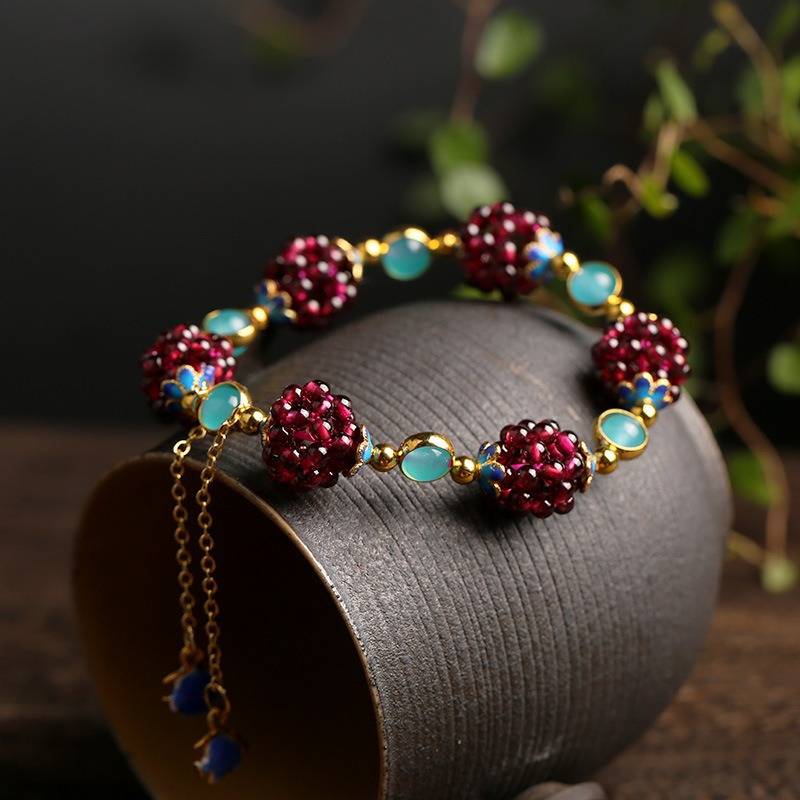 Natrual Stone Berries Bracelet