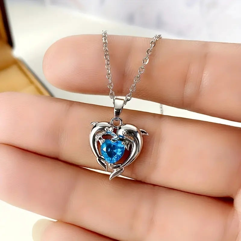 Oceansheart Twins Necklace | White Gold