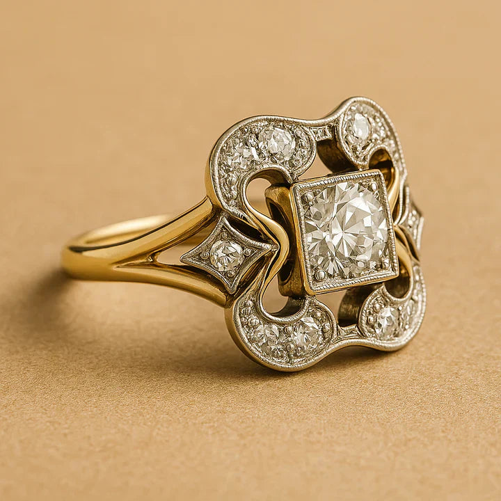 Vintaje Zirconia Gold Ring