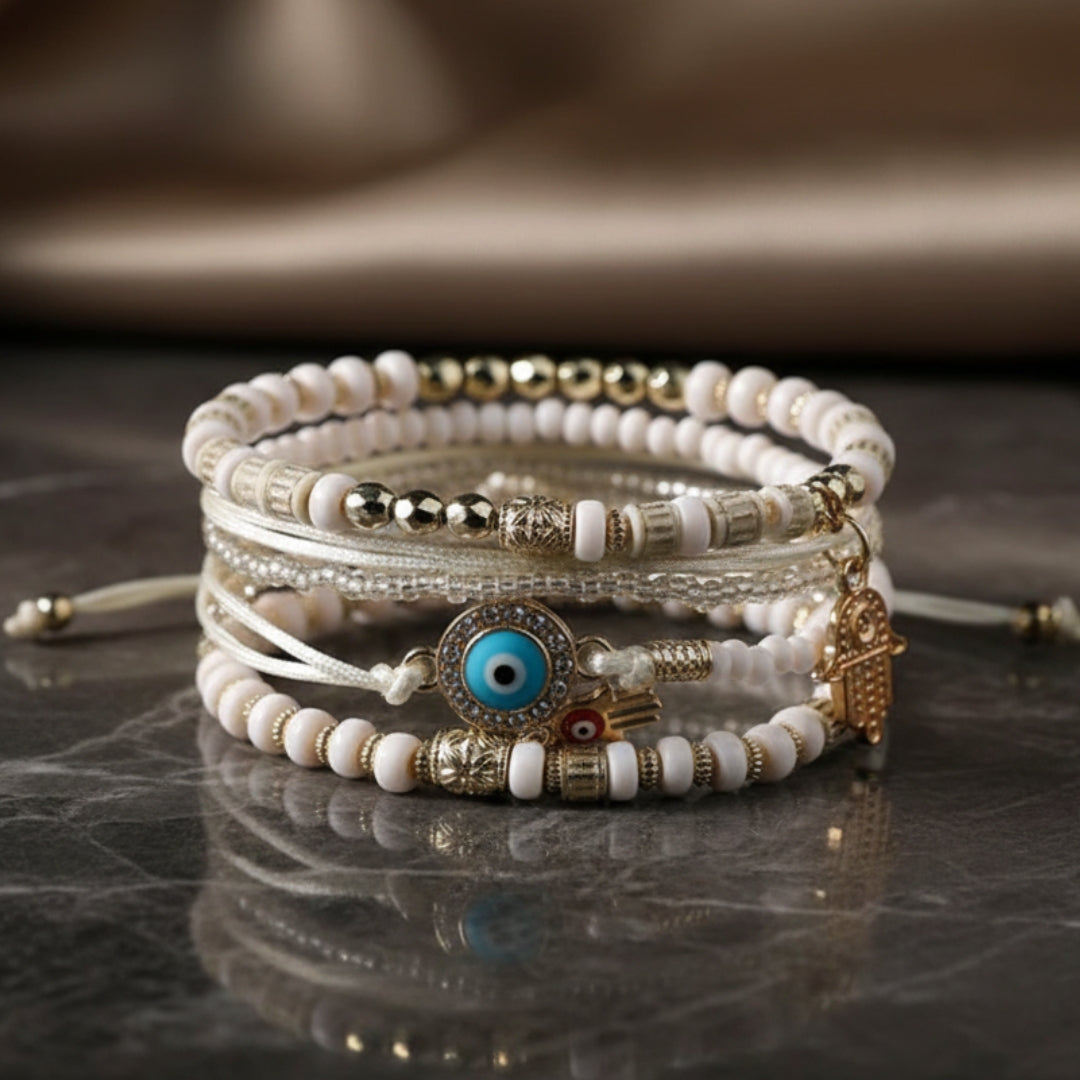 Bundle of Hamsa Bracelets