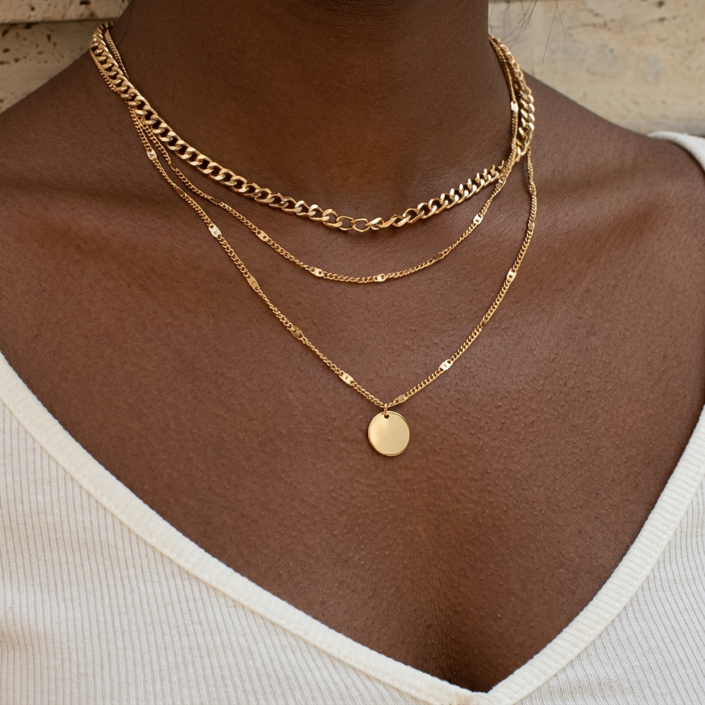 Gold and Silver Plated Necklace