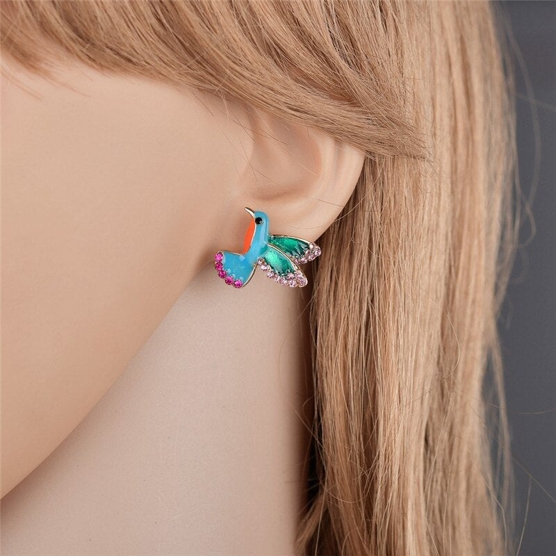 Hummingbird Crystal Earrings