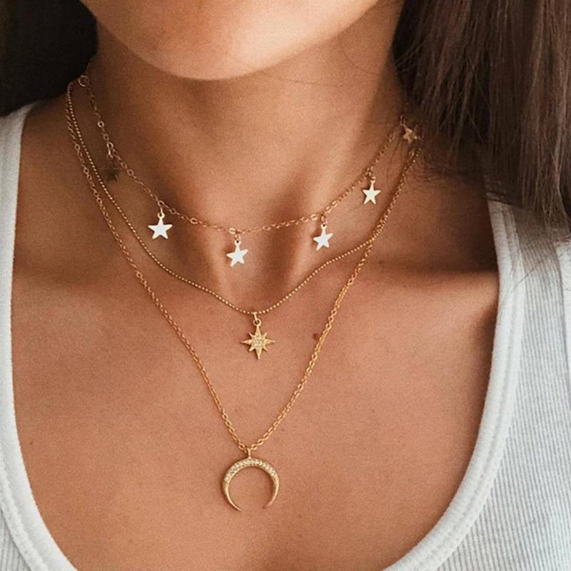 Gold Moon Necklace