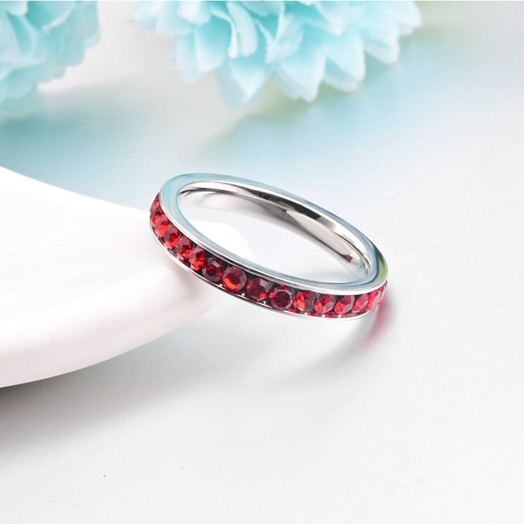 Rubi Eternity Band Ring | White Gold