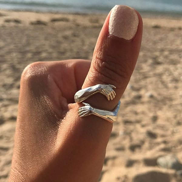 Siver Adjustable Hug Ring