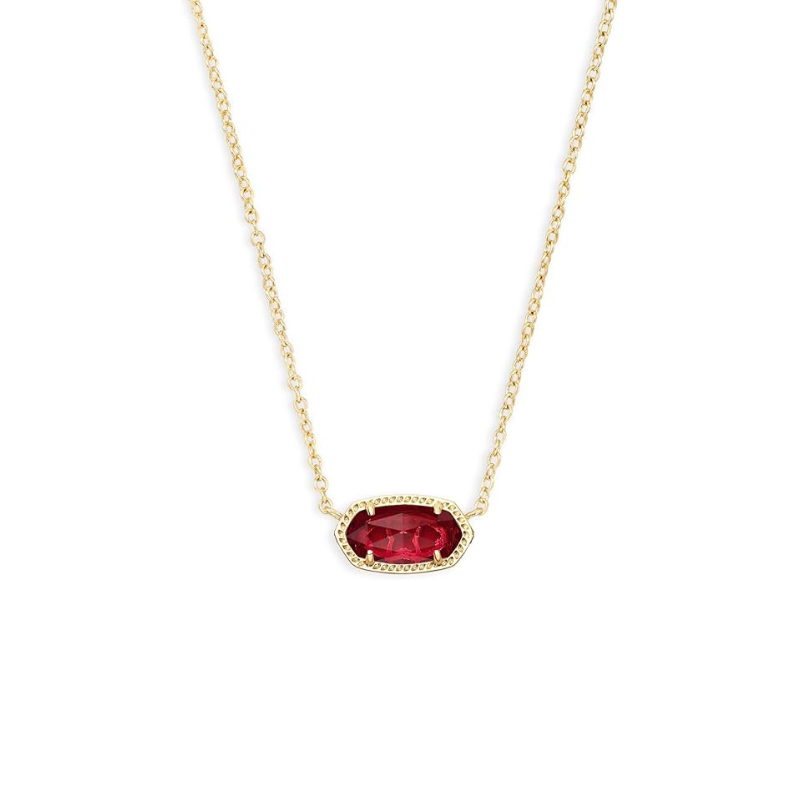 Clasic Oval Ruby Necklace | Gold