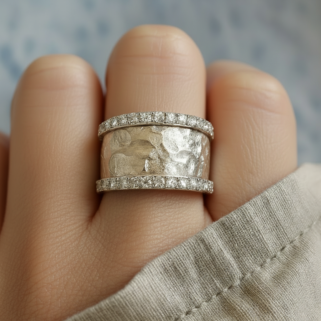 VINTAGE SILVER ZIRCON RING
