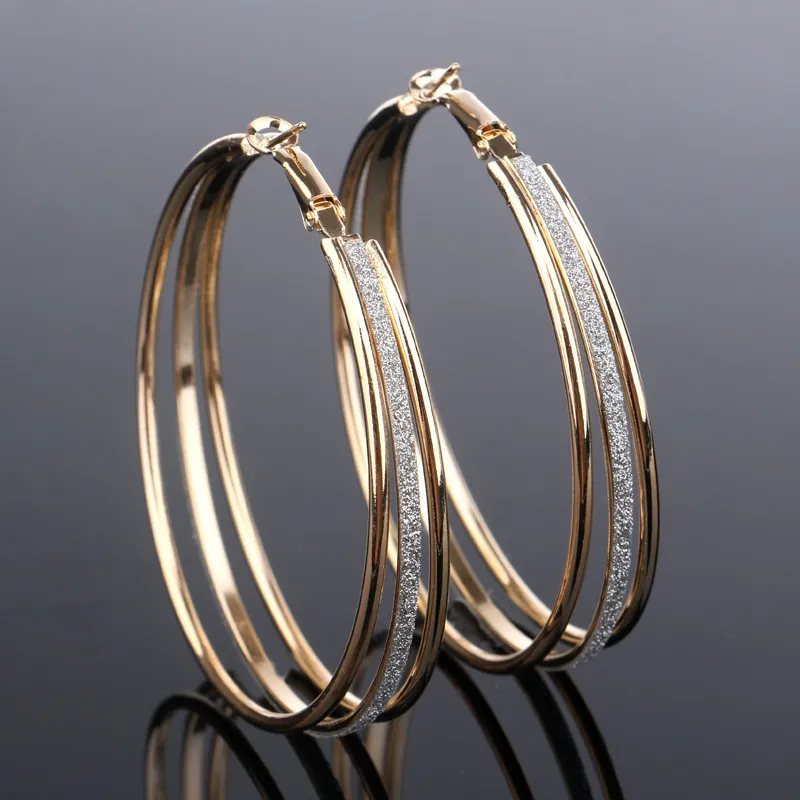 Vintaje Gold Hoop Earrings