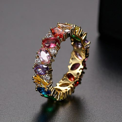 Vintaje Ring with Colored Zircon